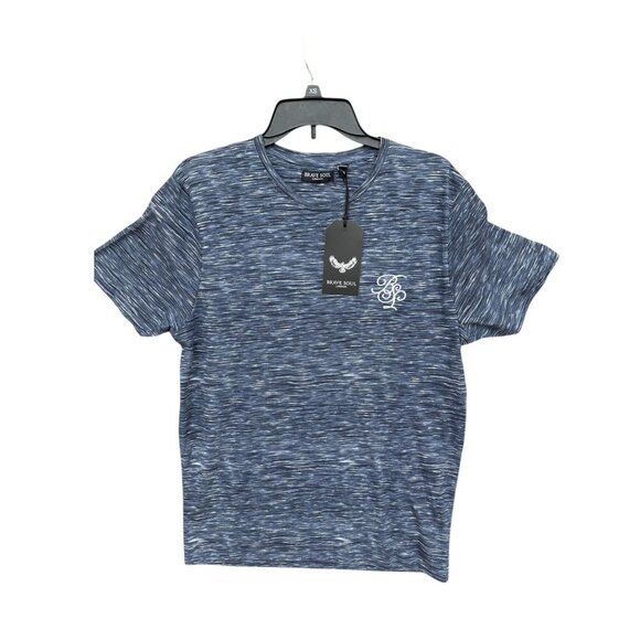 Mens Blue Brave Soul London Short Sleeve Crew Neck T-Shirt Size M - Picture 2 of 6